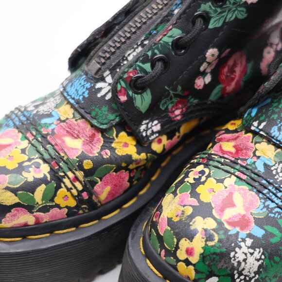 Doc Dr. Martens Sinclair Hi Floral Platform Boot Women's Size 5 Lace up Zip - Picture 11 of 12